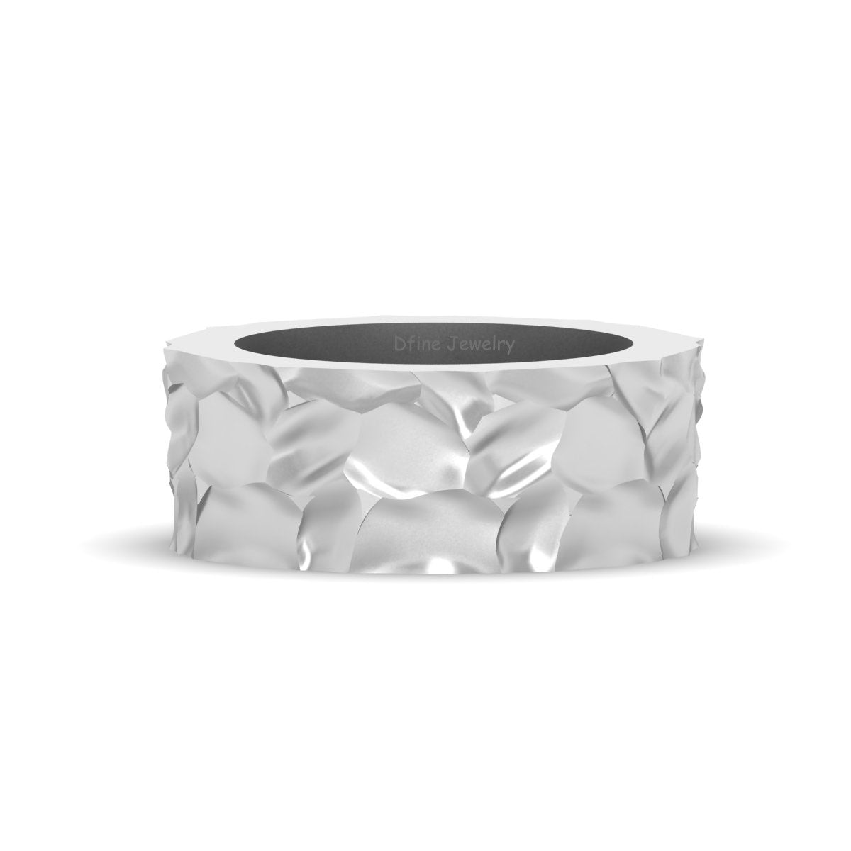 TEXTURED WEDDING BAND FOR MEN