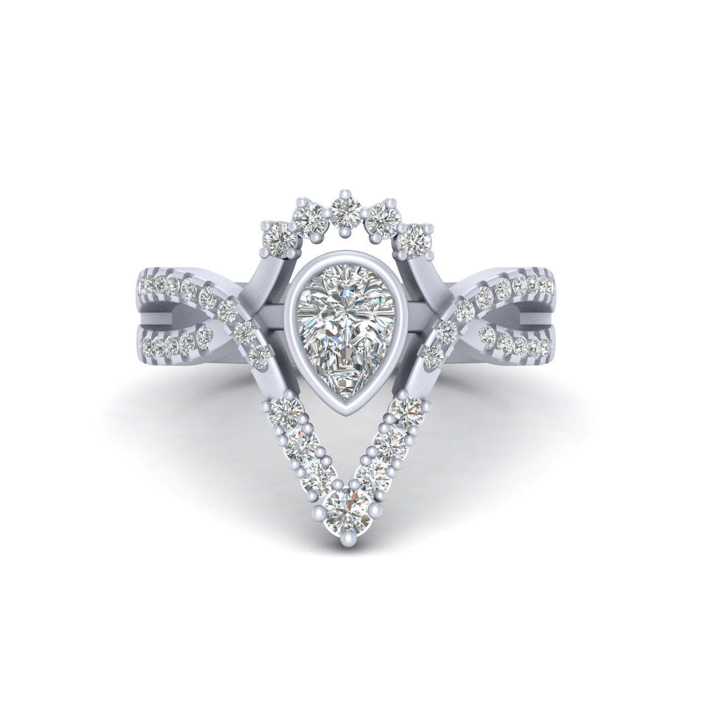 PEAR CUT DIAMOND ENGAGEMENT RING