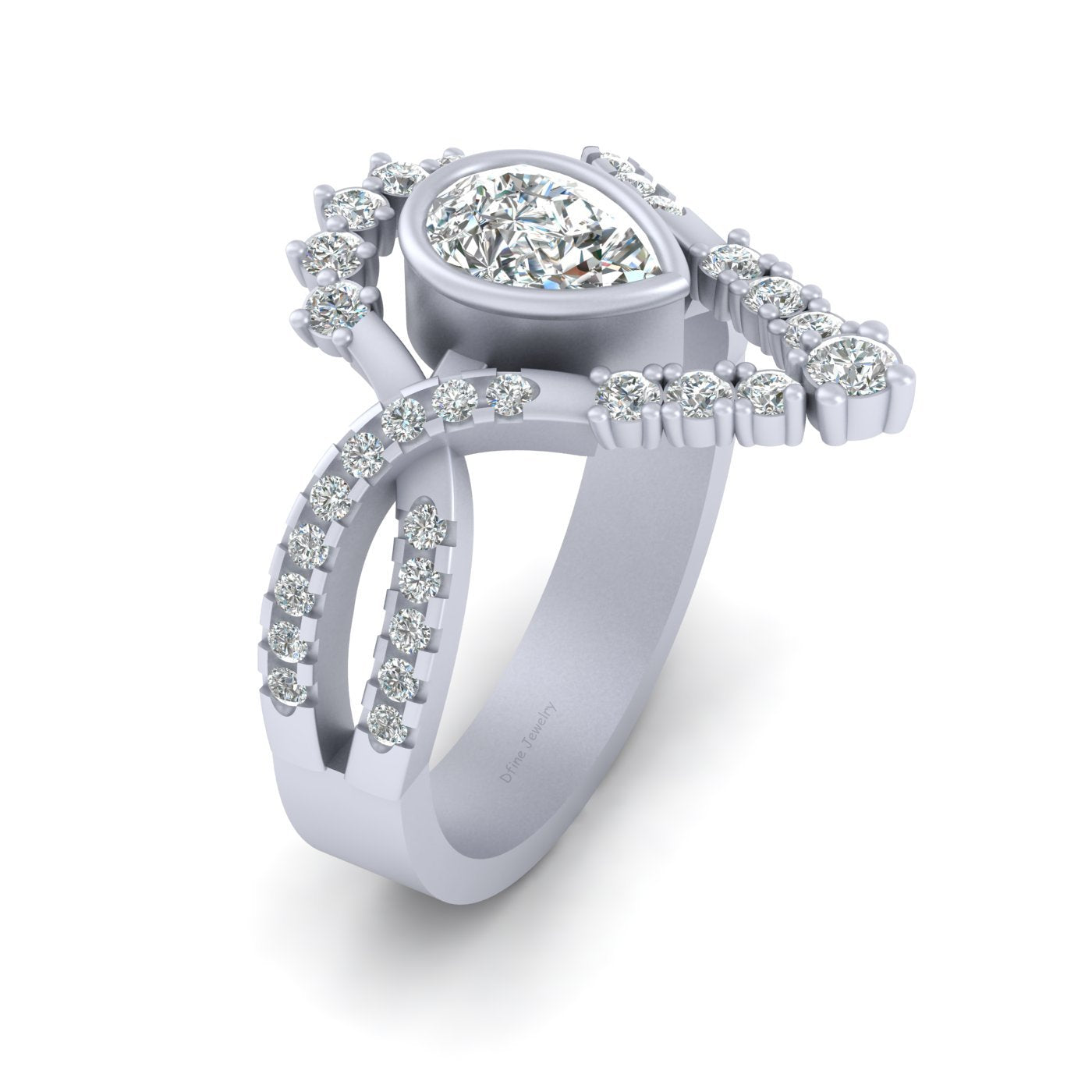 PEAR CUT DIAMOND ENGAGEMENT RING