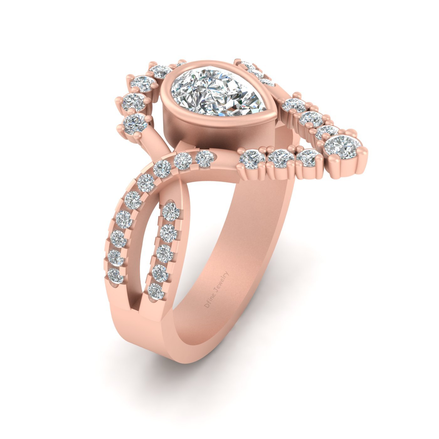 PEAR CUT DIAMOND ENGAGEMENT RING