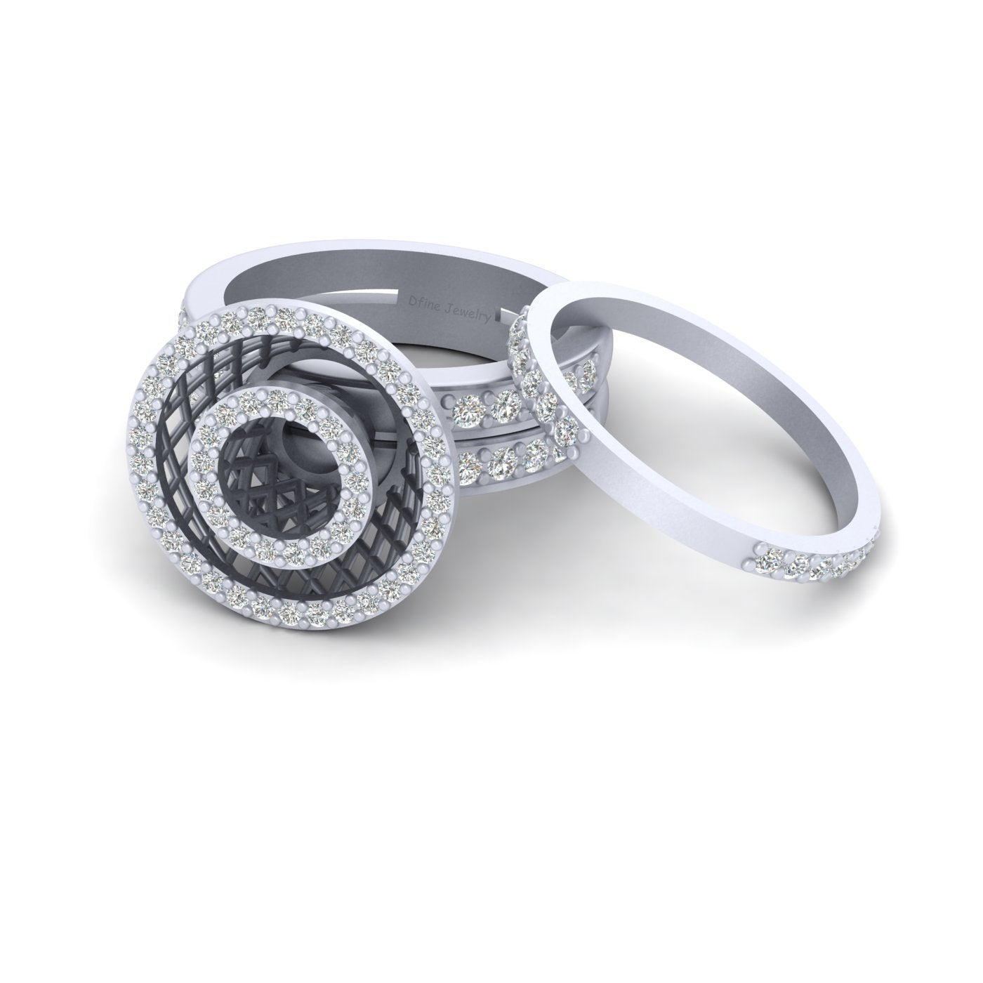 MESH ENGAGEMENT RING SET