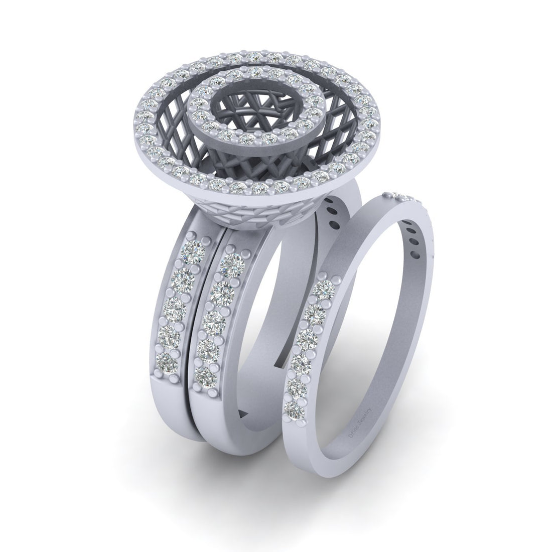MESH ENGAGEMENT RING SET