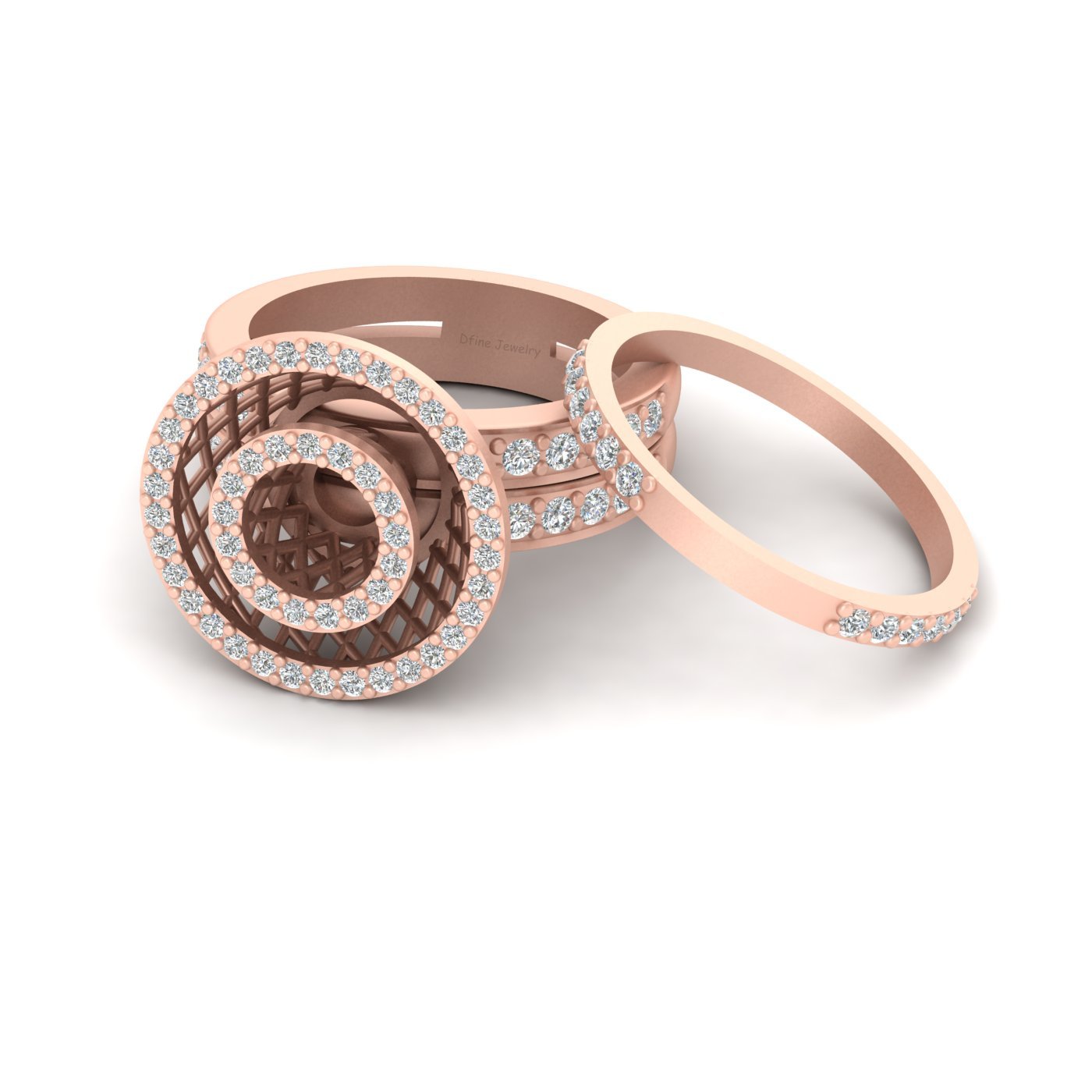 MESH ENGAGEMENT RING SET