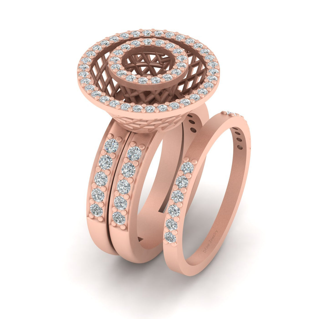 MESH ENGAGEMENT RING SET