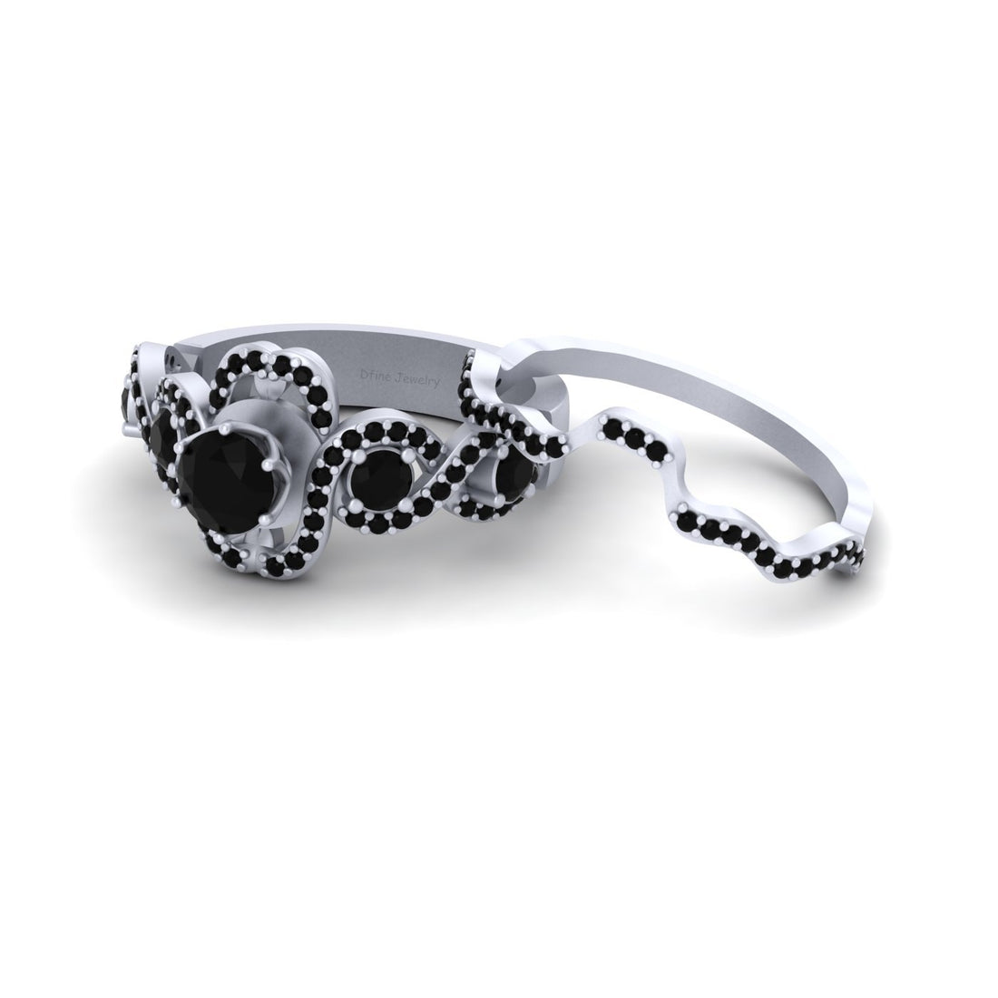 ENTWINED WEDDING RING SET