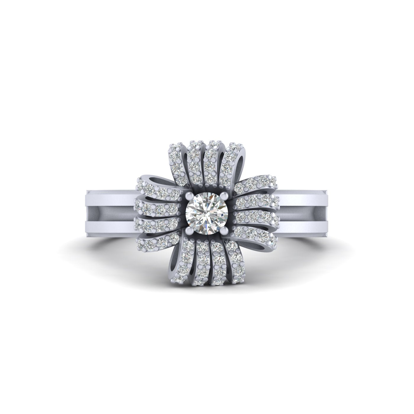 SPARKLING BOW ENGAGEMENT RING
