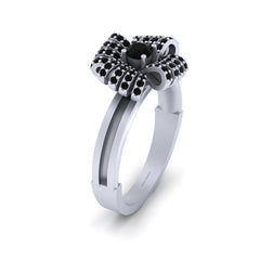 Bow Knot Engagement Ring Solid 925 Sterling Silver Ribbon Bow Ring