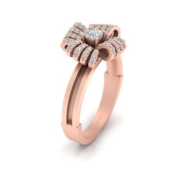 SPARKLING BOW ENGAGEMENT RING