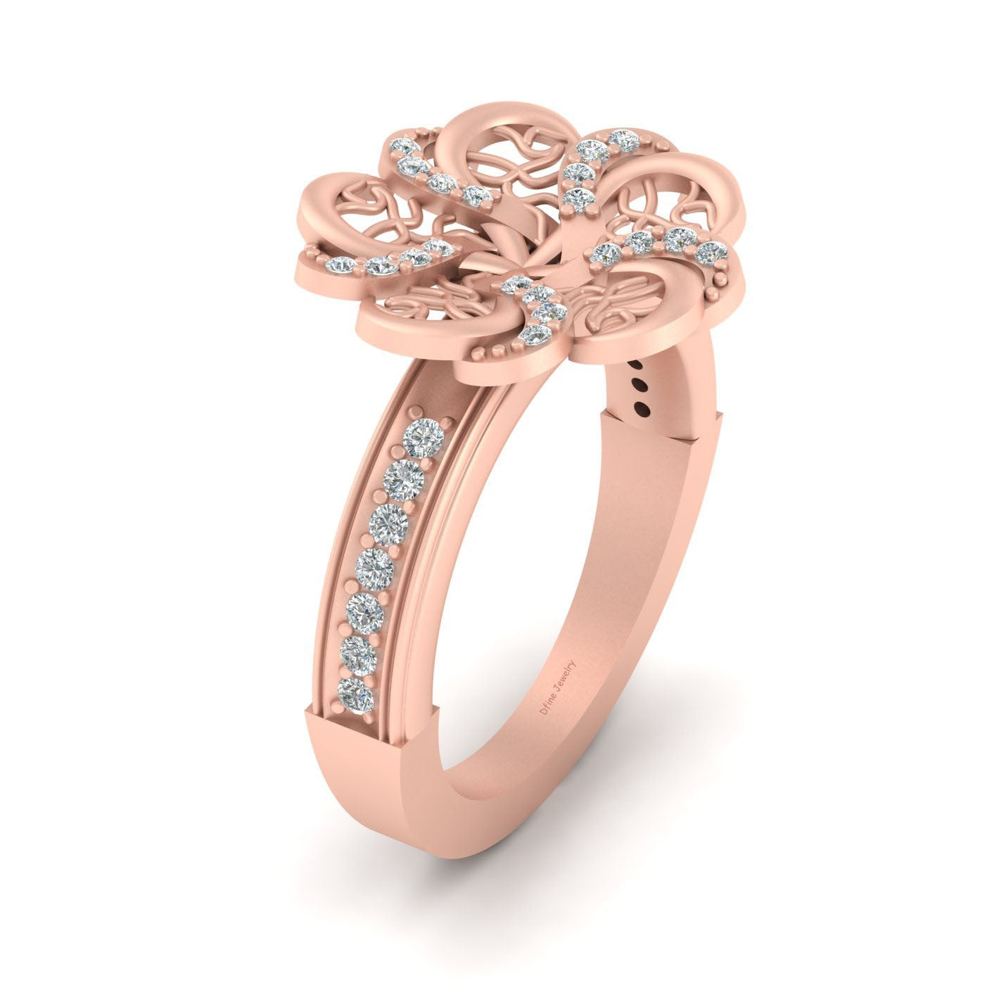 SPIRAL MESH ENGAGEMENT RING
