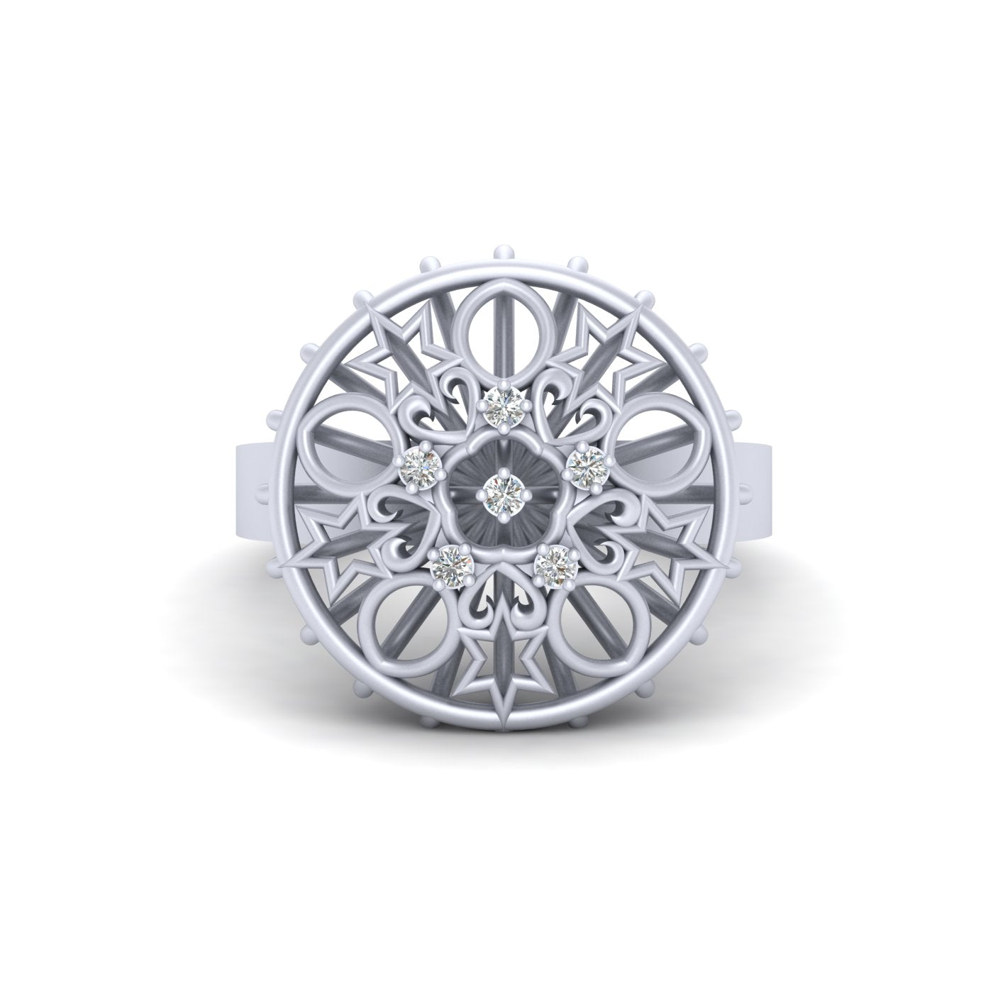 STAR AND HEART ENGAGEMENT RING