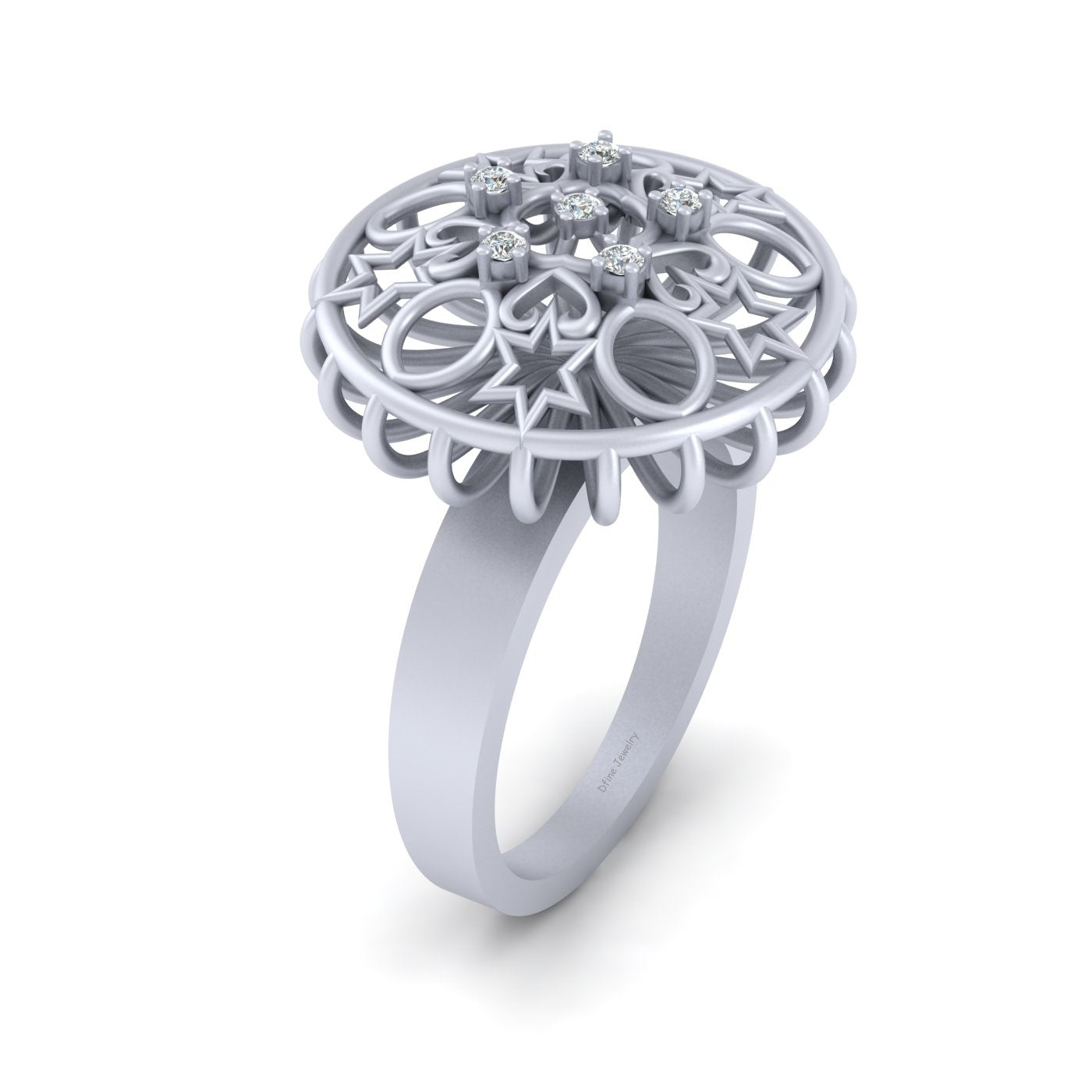 STAR AND HEART ENGAGEMENT RING