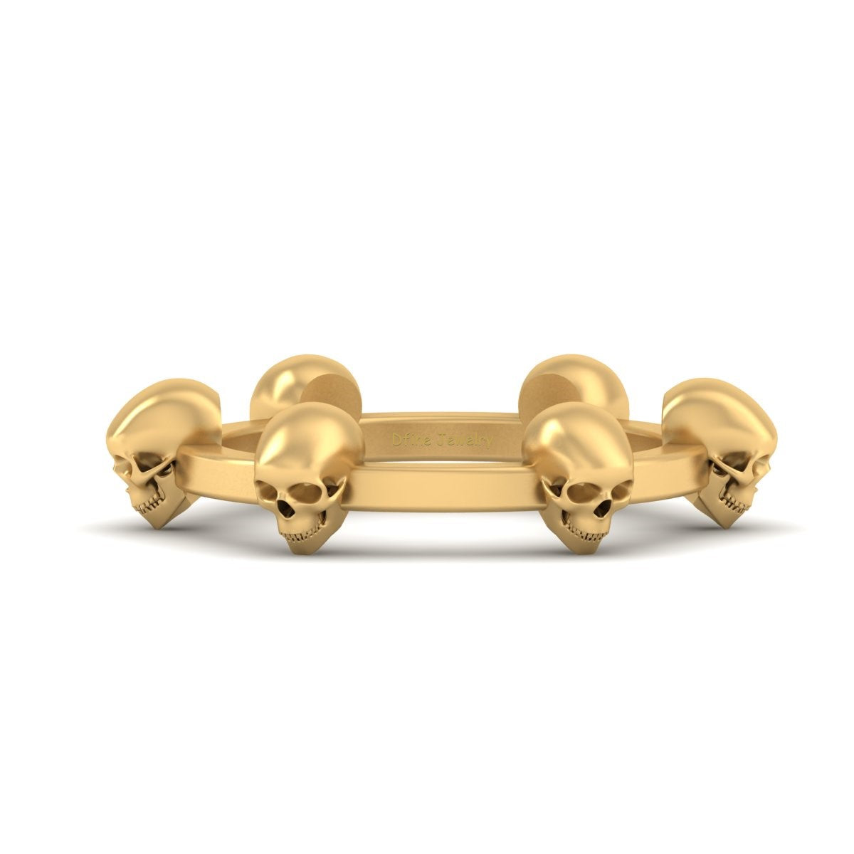 SKULL WEDDING BAND FOR WOMEN