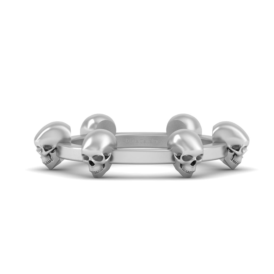 SKULL WEDDING BAND FOR WOMEN