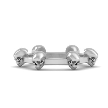 SKULL WEDDING BAND FOR WOMEN