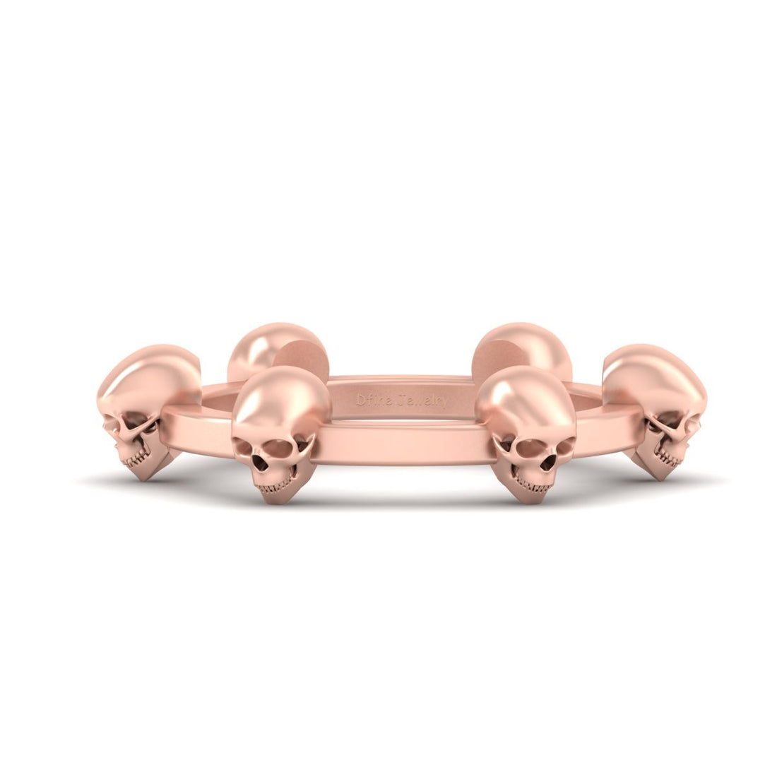 SKULL WEDDING BAND FOR WOMEN