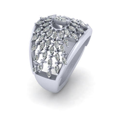Art Deco Engagement Ring Diamond Art Nouveau Promise Ring