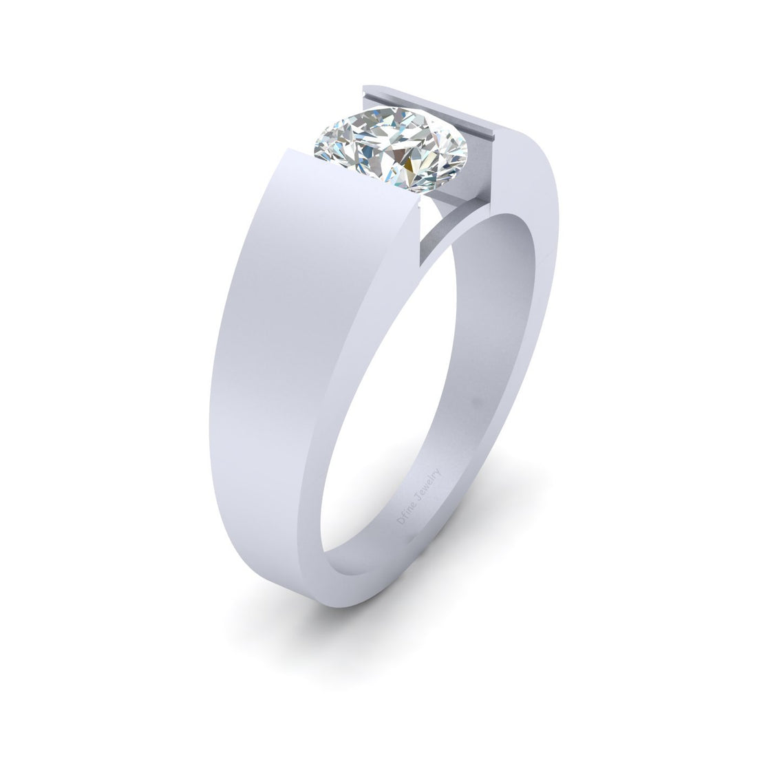 SOLITAIRE MOISSANITE WEDDING RING FOR MEN