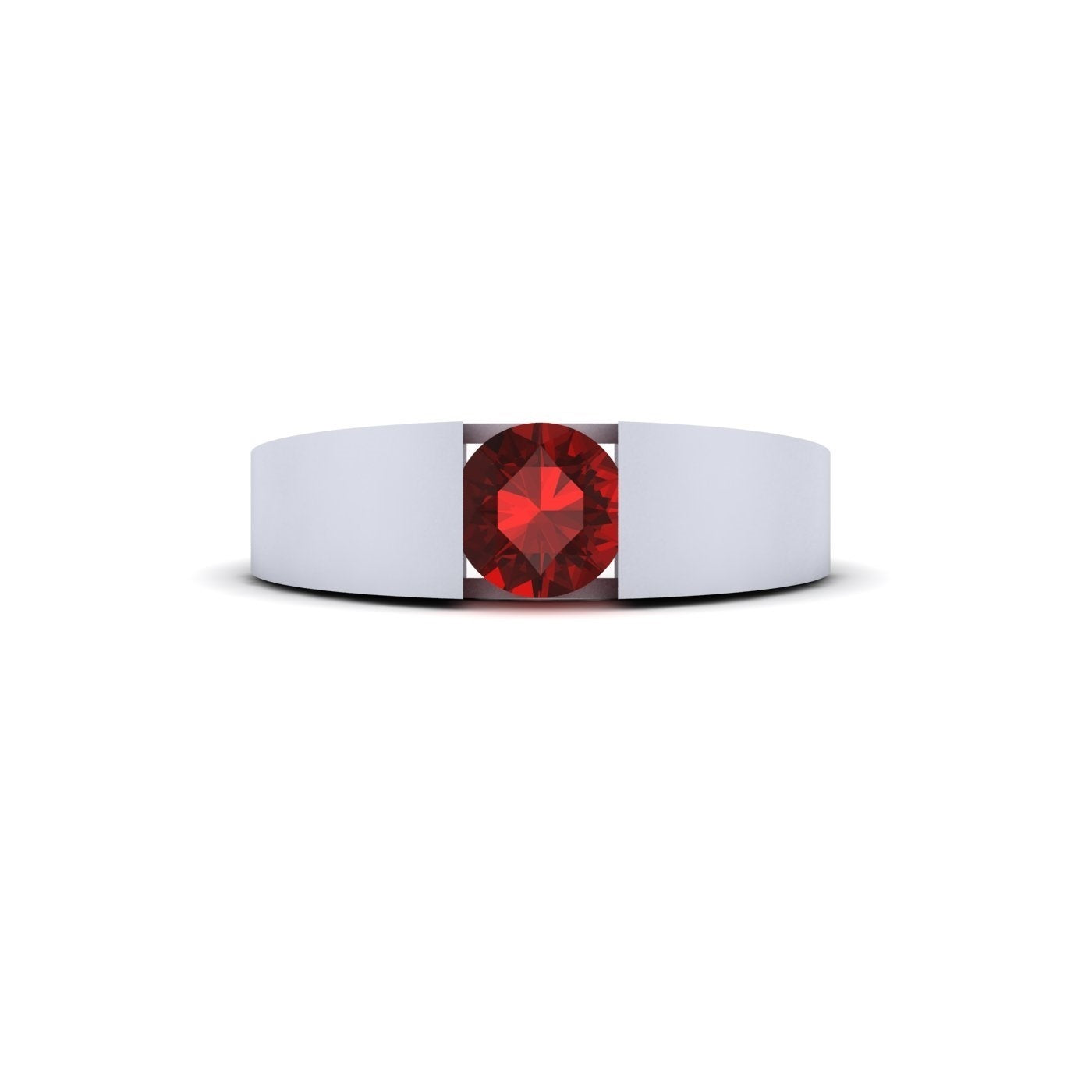 WHITE GOLD WEDDING RING FOR HIM