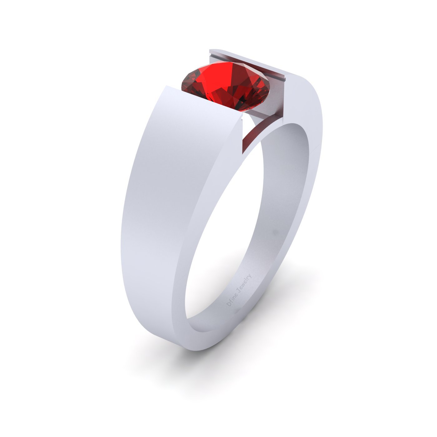 WHITE GOLD WEDDING RING FOR HIM