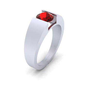 WHITE GOLD WEDDING RING FOR HIM