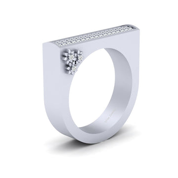 U SHAPED DIAMOND RING