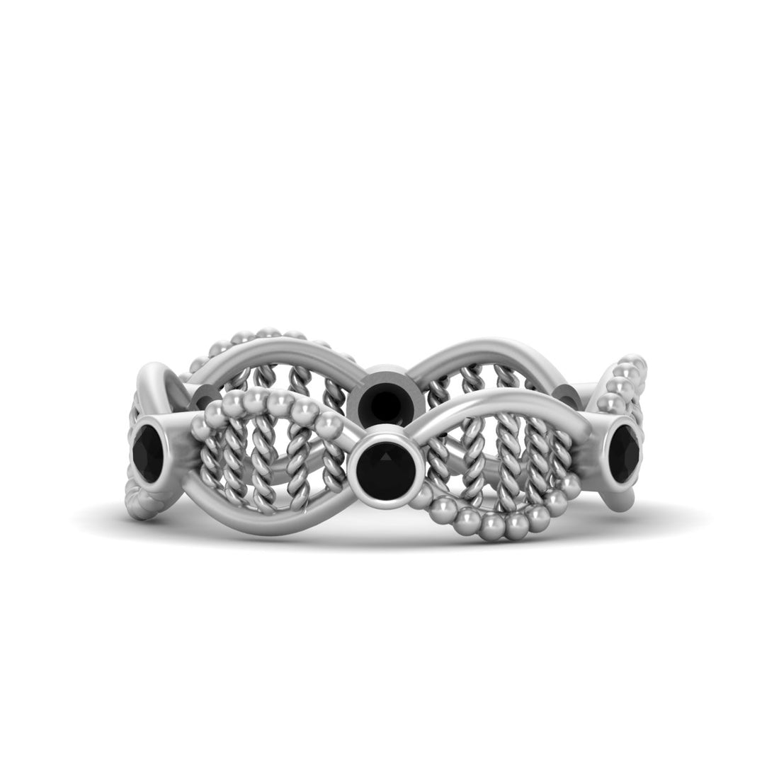 SILVER DNA WEDDING RING