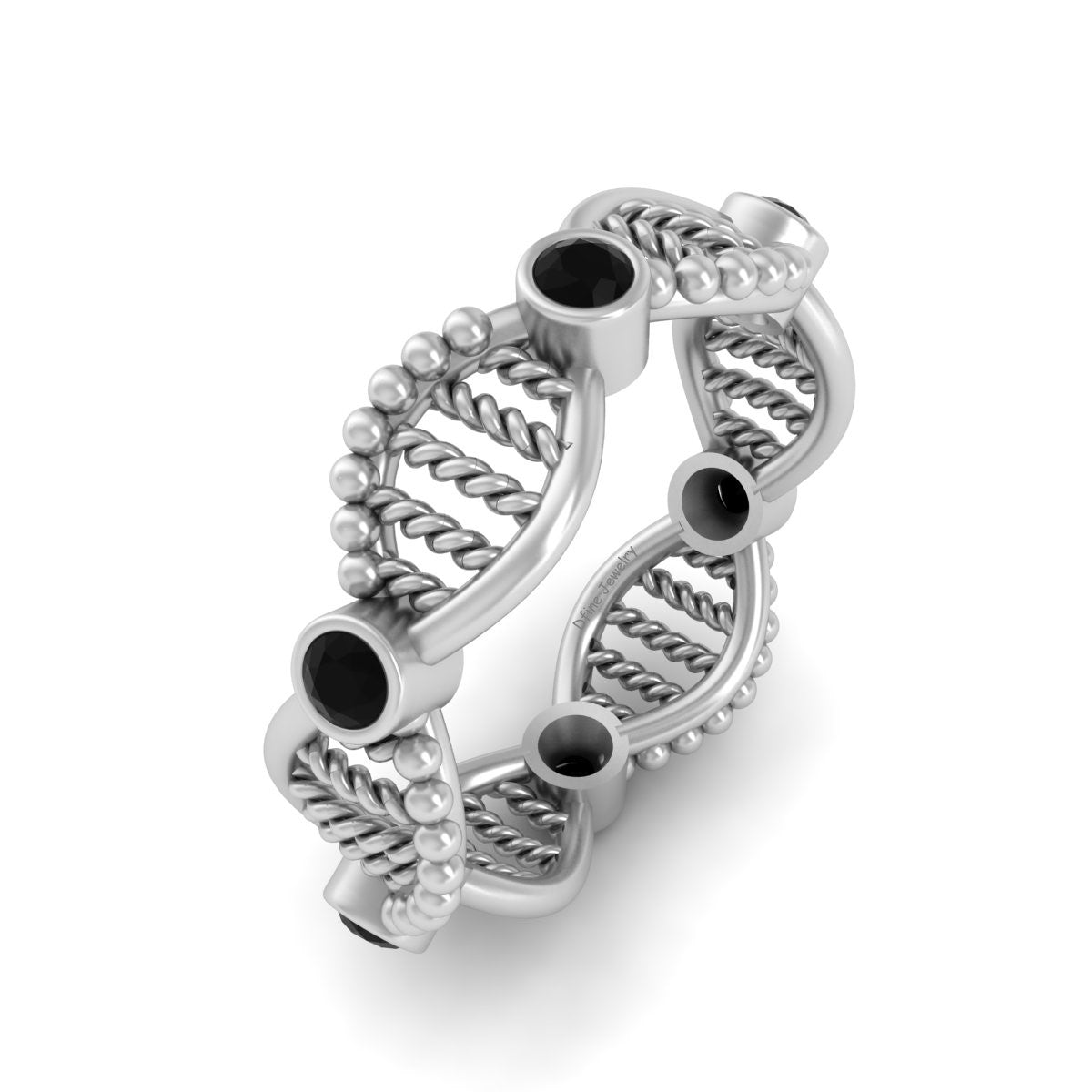 SILVER DNA WEDDING RING