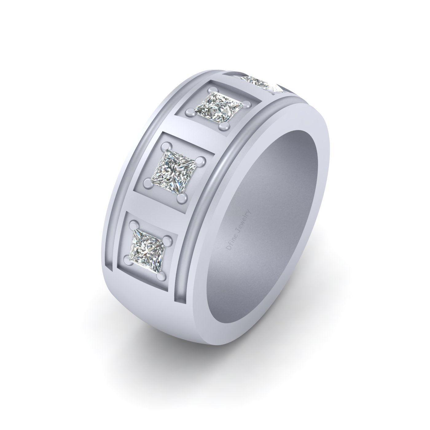 5 STONE DIAMOND WEDDING BAND