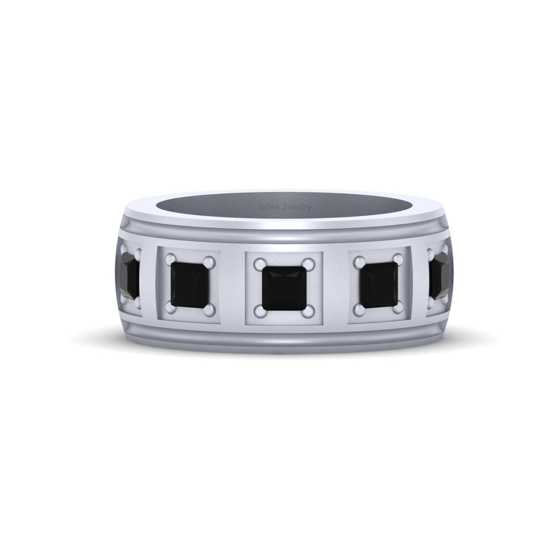 5 STONE WEDDING BAND FOR HIM