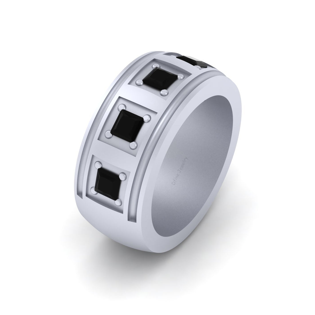 5 STONE WEDDING BAND FOR HIM