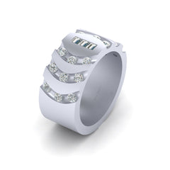 0.75cttw Diamond Band For Her Solid 10k White Gold Wedding Band