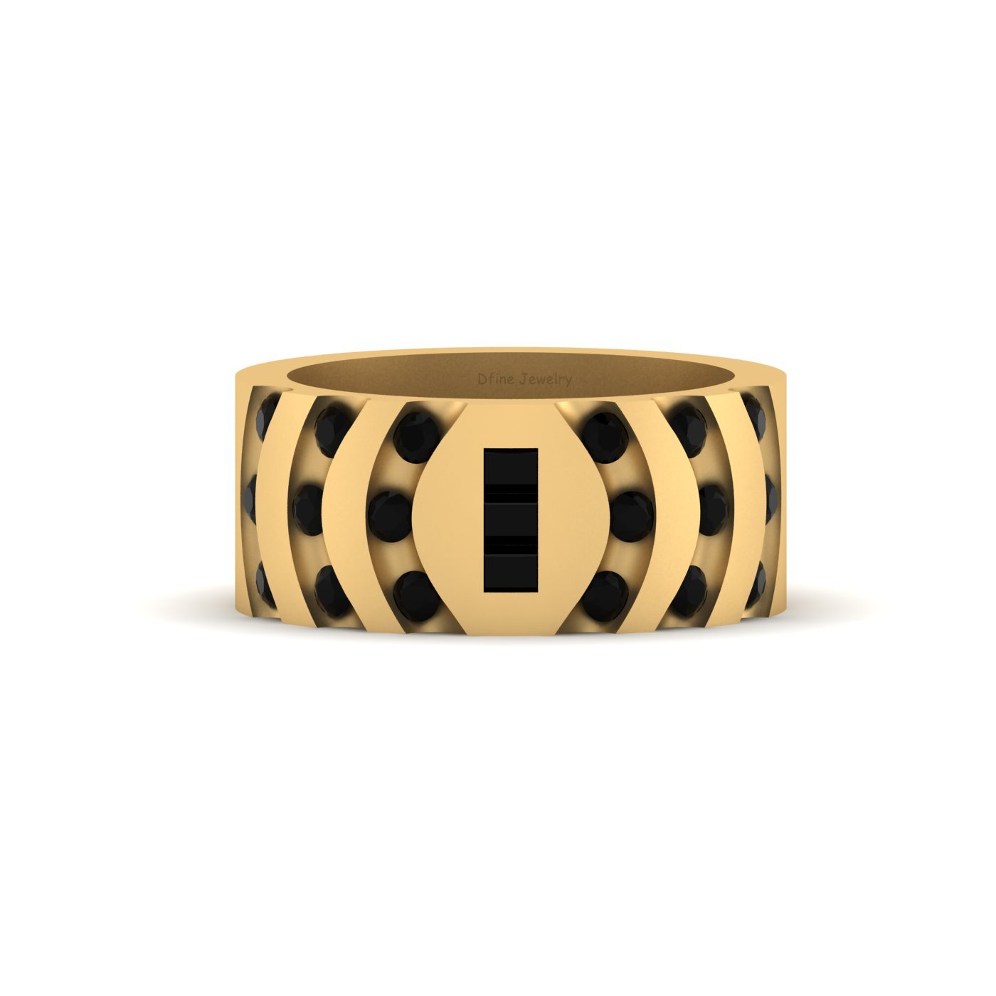 BLACK DIAMOND WEDDING BAND FOR HER