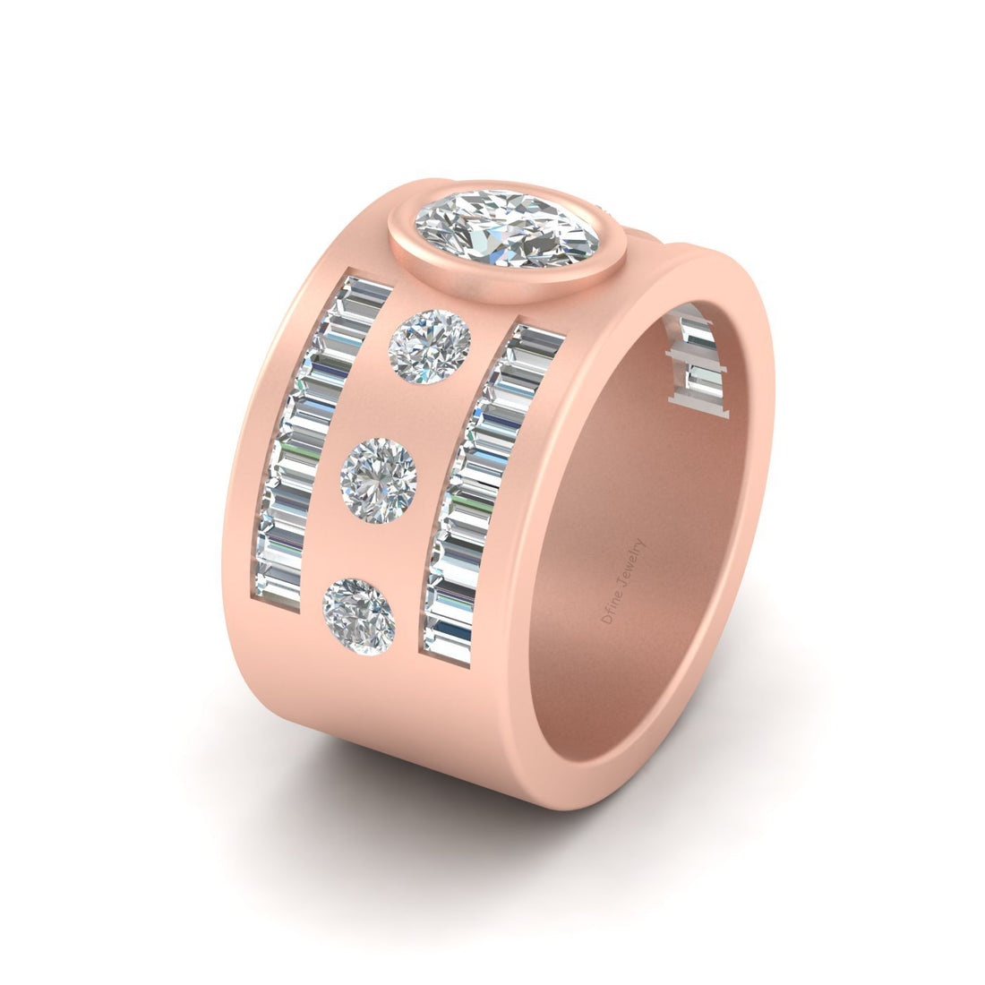 OVAL DIAMOND ENGAGEMENT BAND