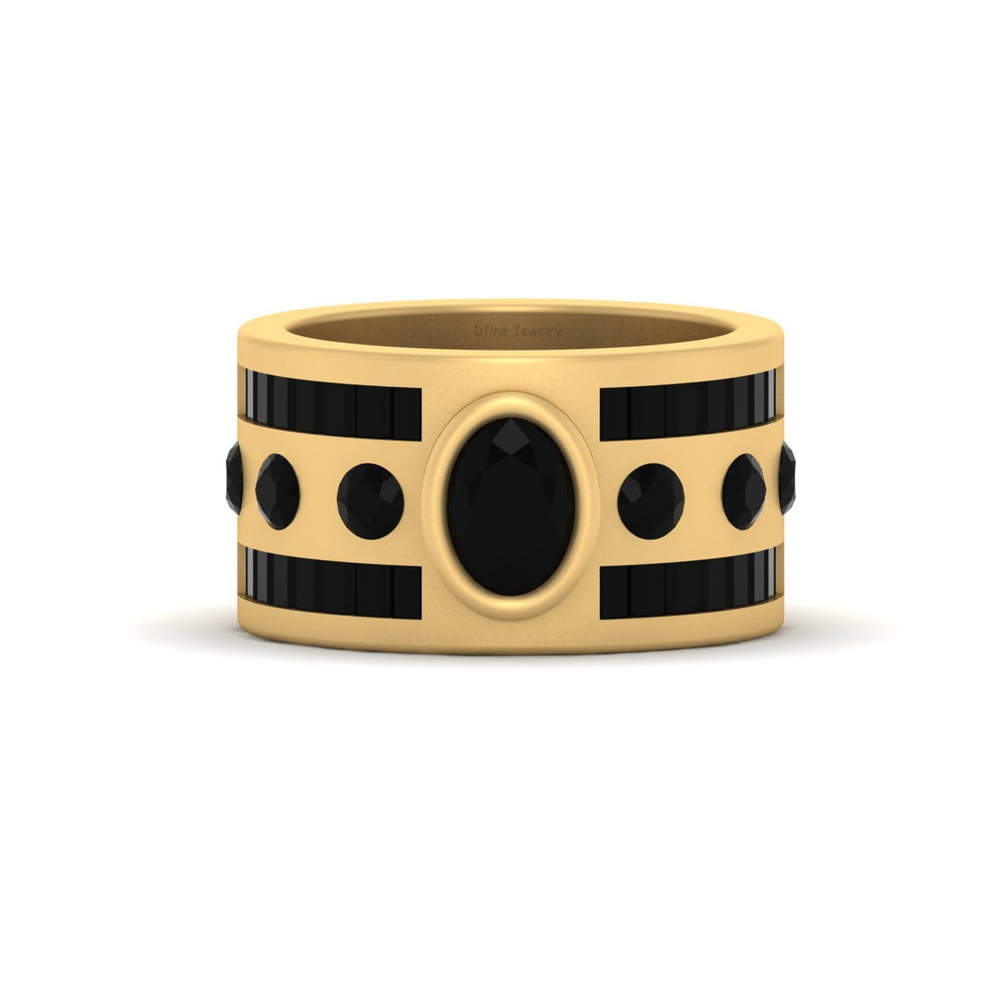ONYX ENGAGEMENT BAND FOR HER