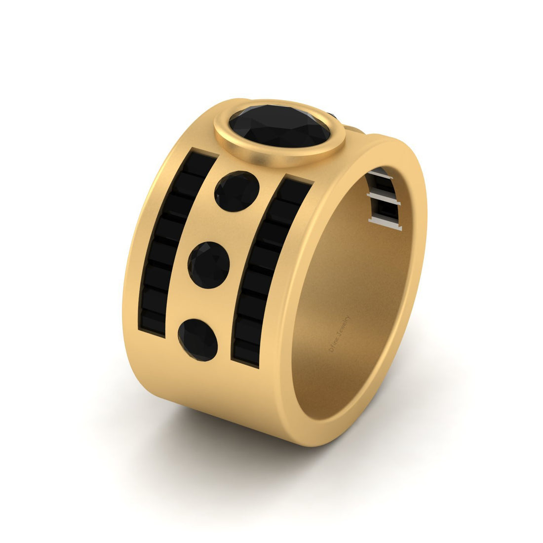 ONYX ENGAGEMENT BAND FOR HER