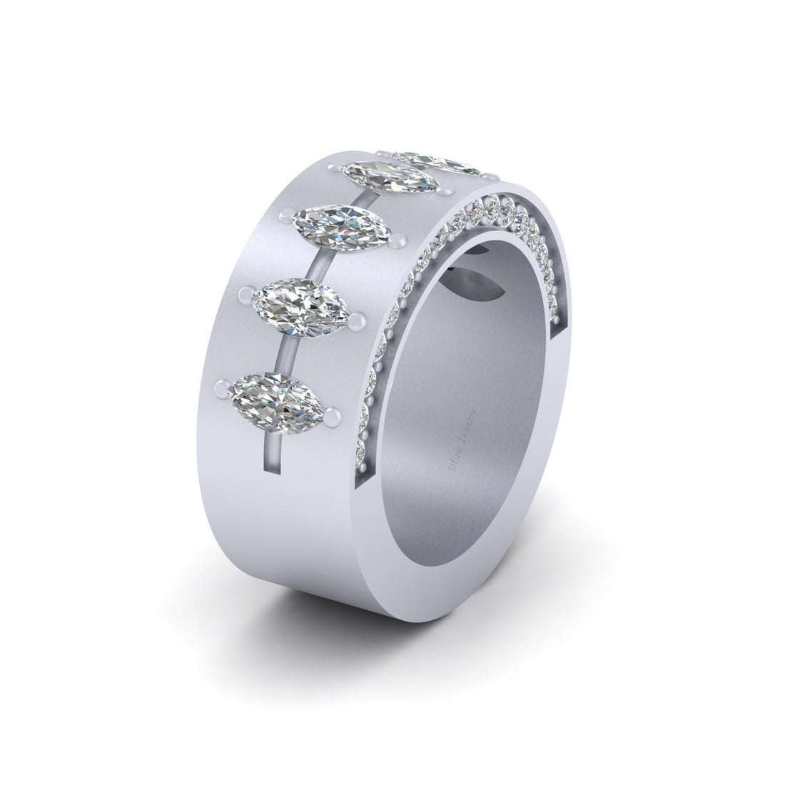 WHITE GOLD WEDDING BAND WOMENS