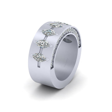 WHITE GOLD WEDDING BAND WOMENS