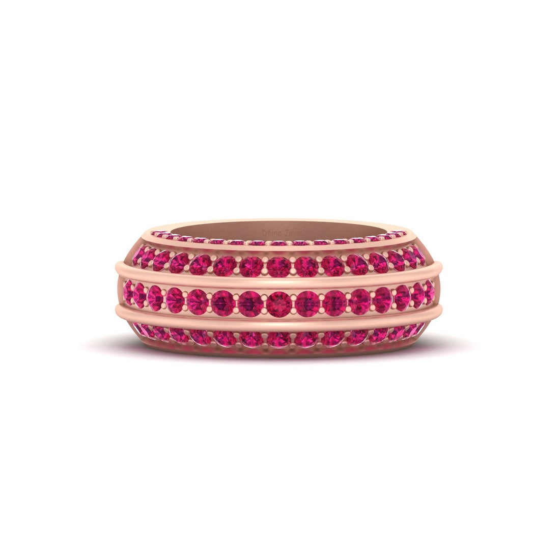RUBY WEDDING BAND FOR HER