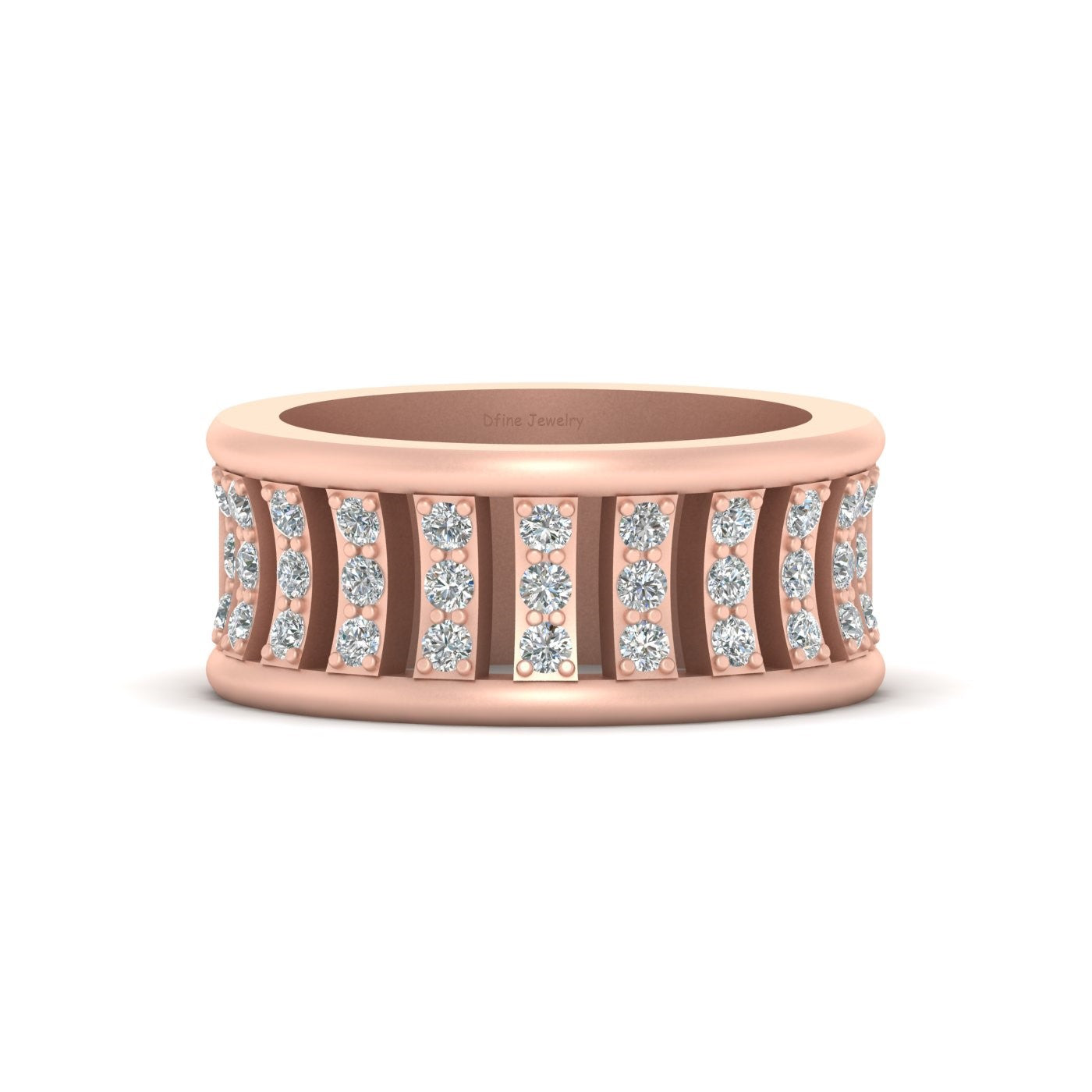 14K GOLD DIAMOND WEDDING BAND