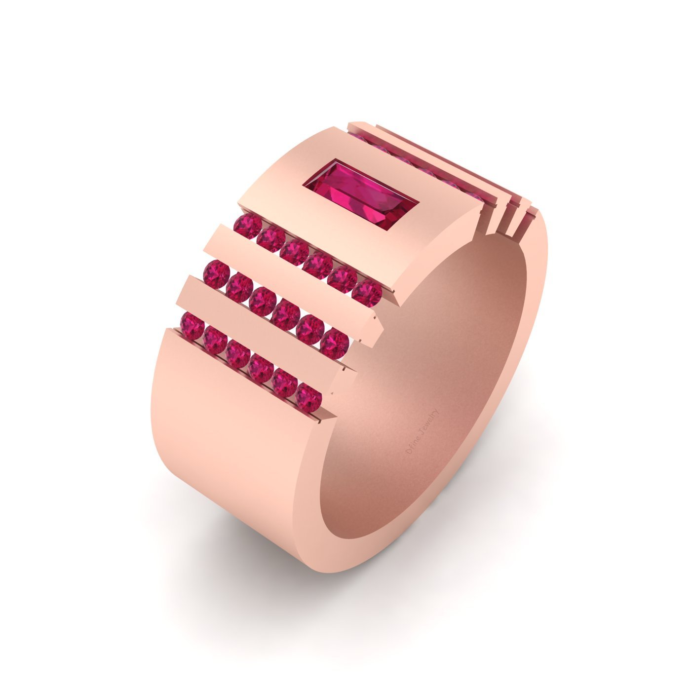 RUBY ENGAGEMENT BAND FOR HER