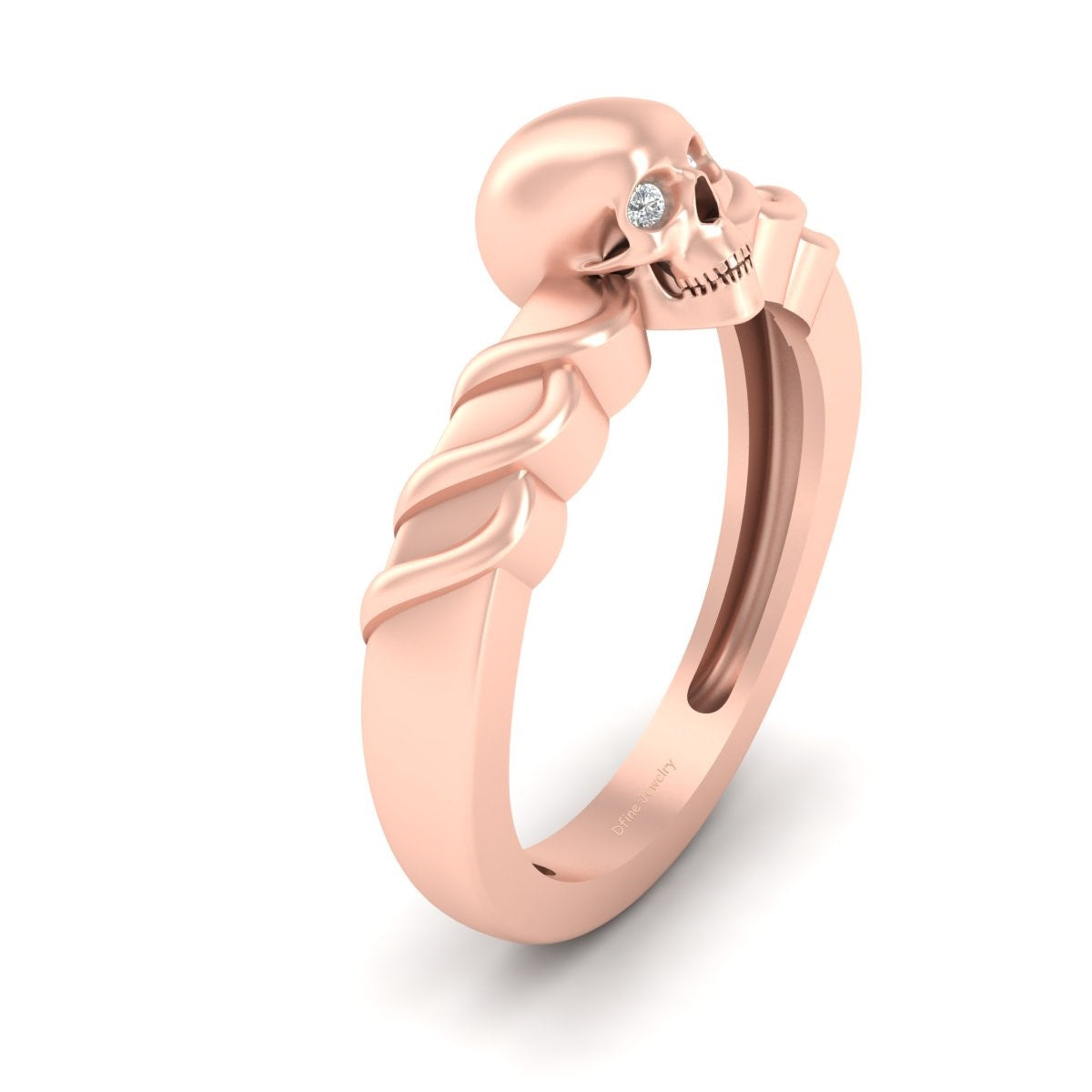 SILVER SKULL ENGAGEMENT RING