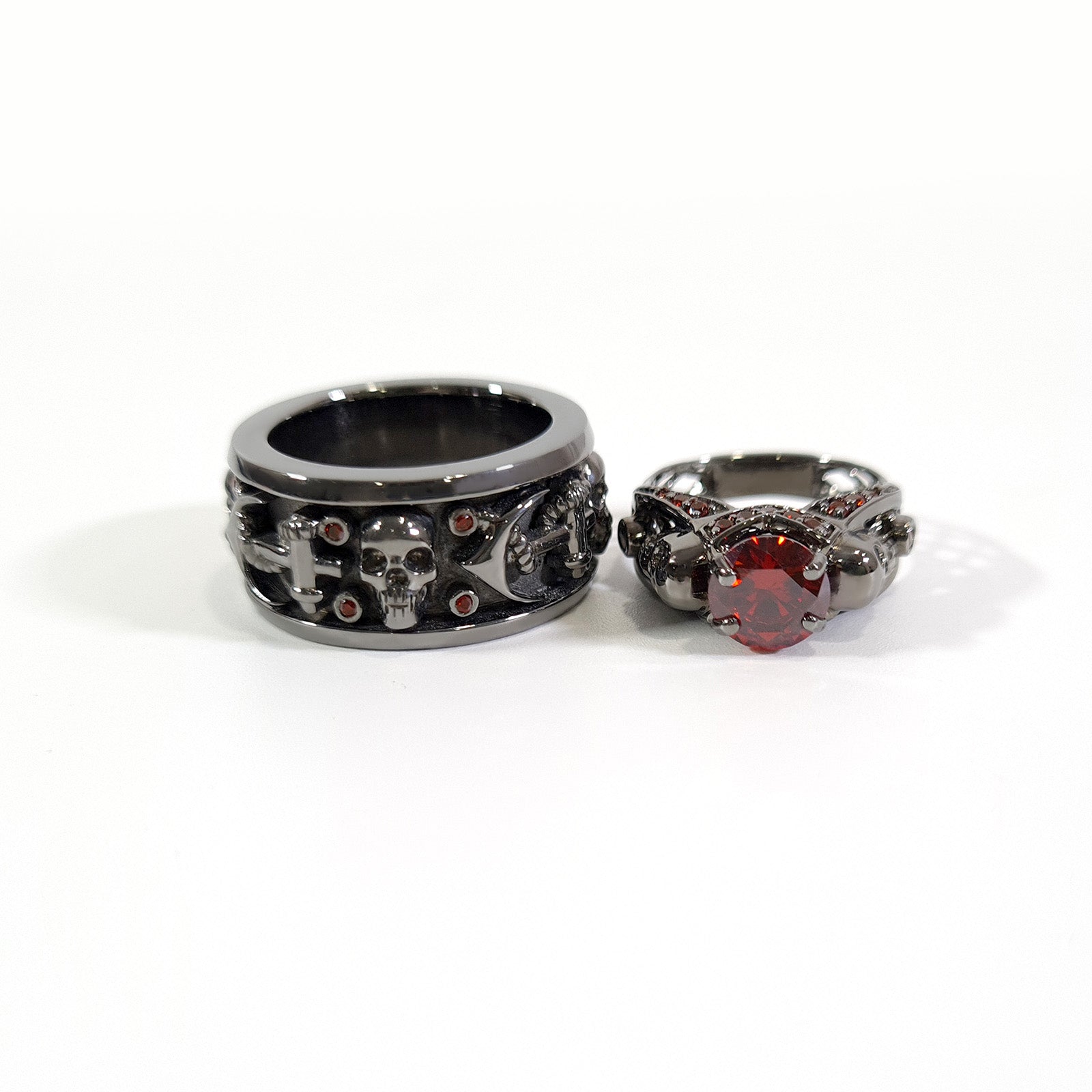 Skull Promise Rings For Couple