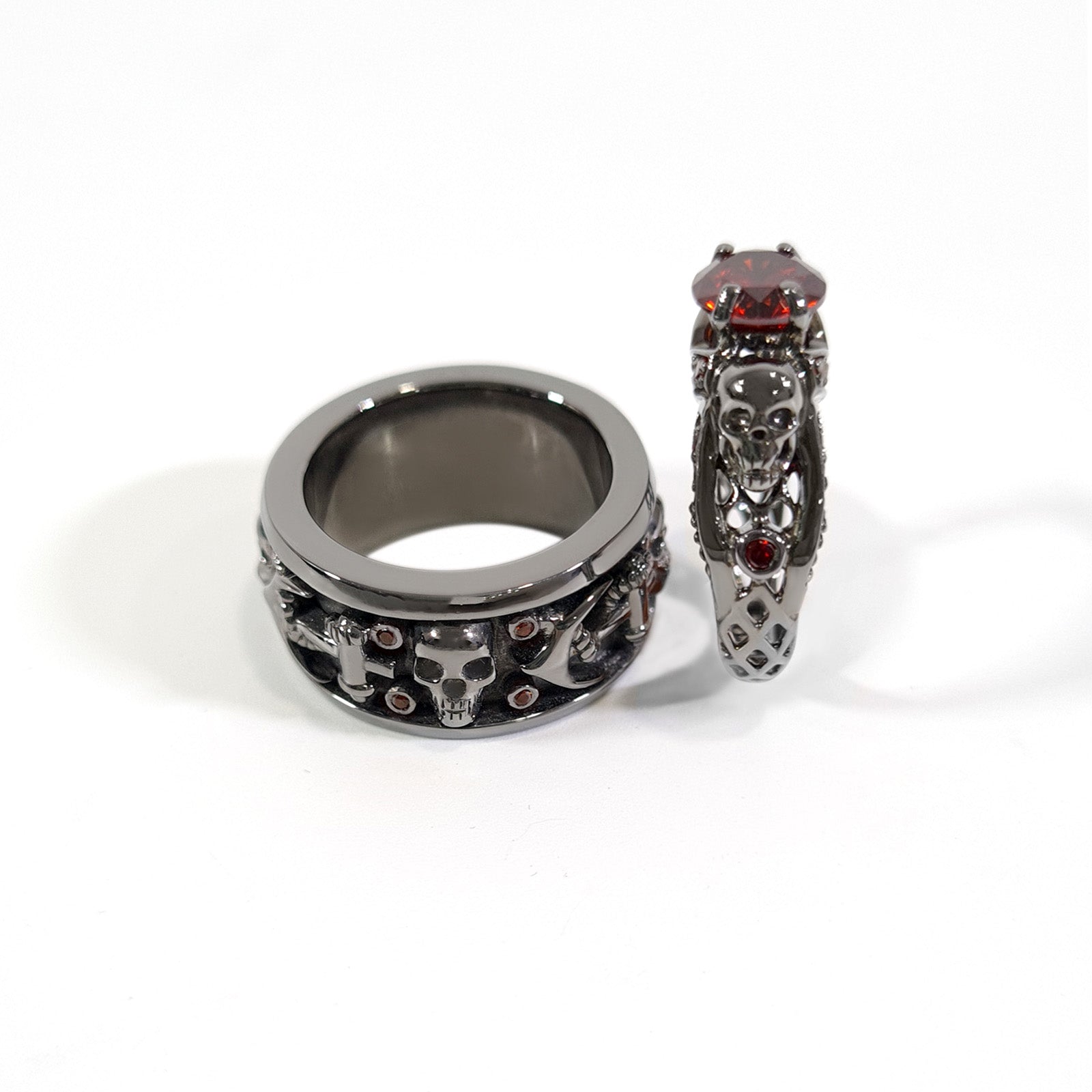Skull Promise Rings For Couple