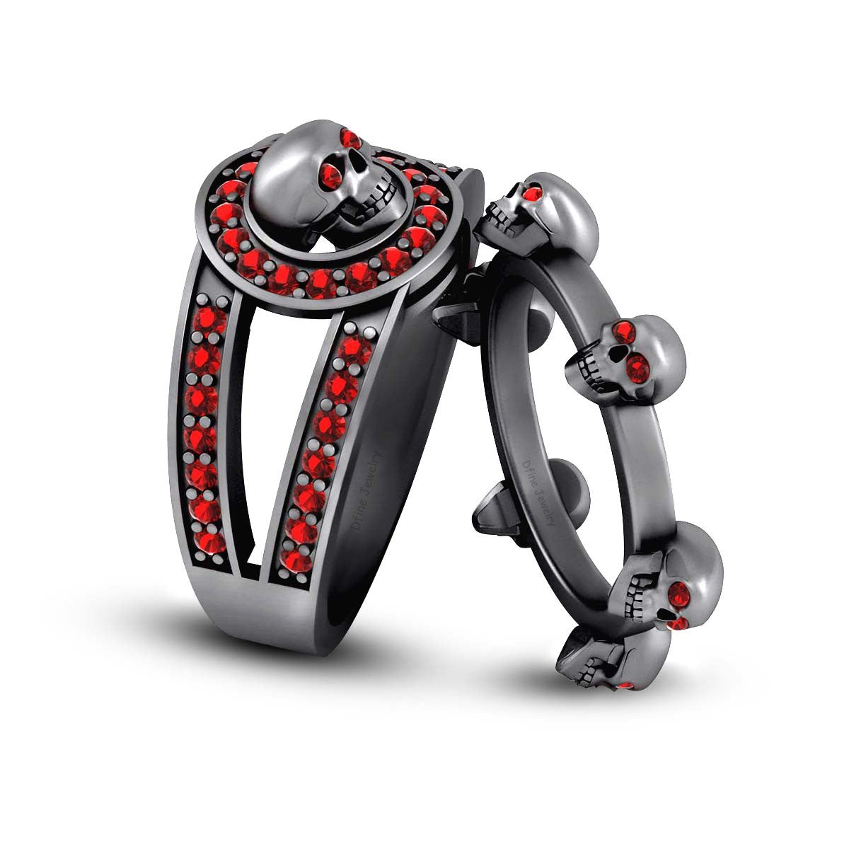 Till Death Skull Wedding Bands