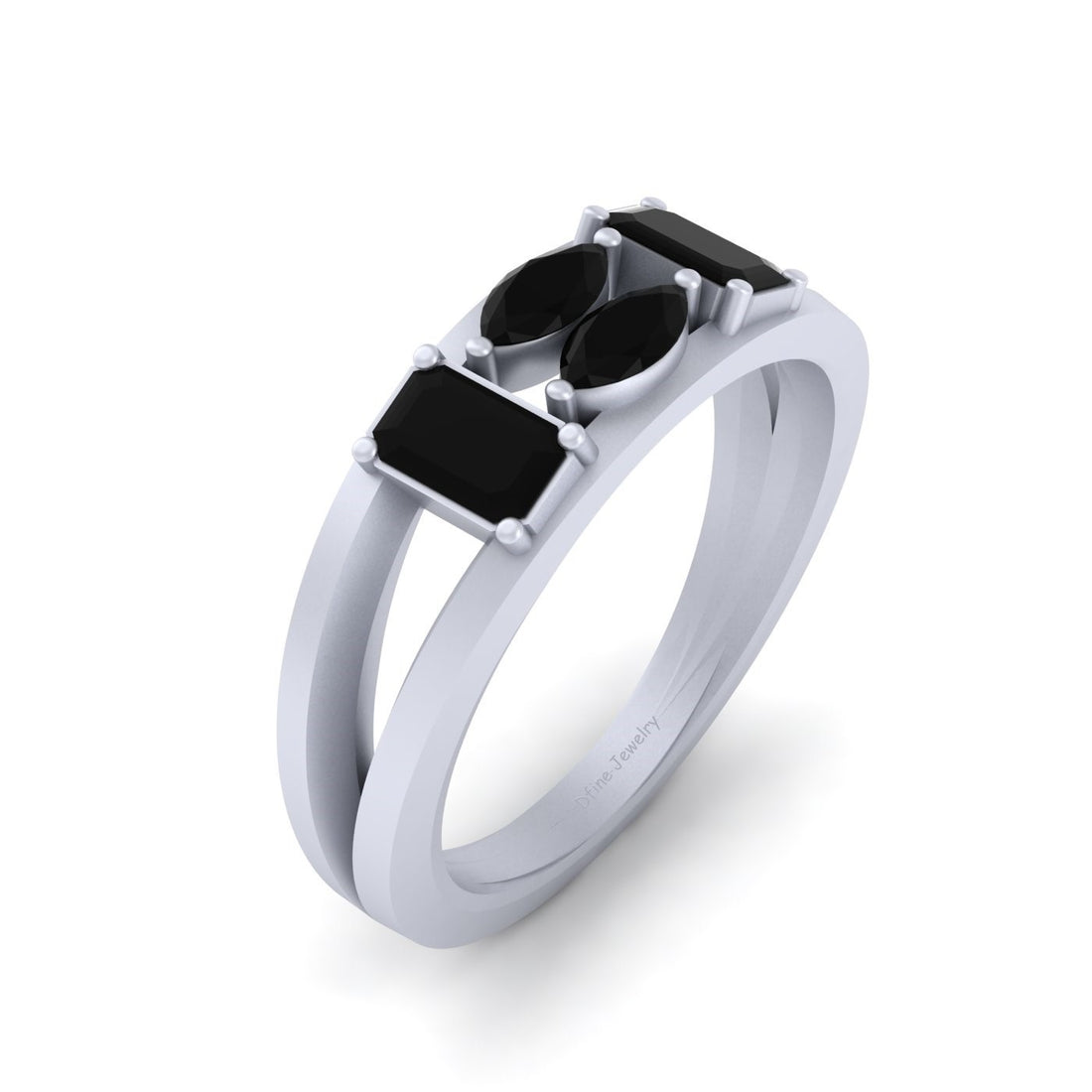 BLACK DIAMOND PROMISE RING FOR HER