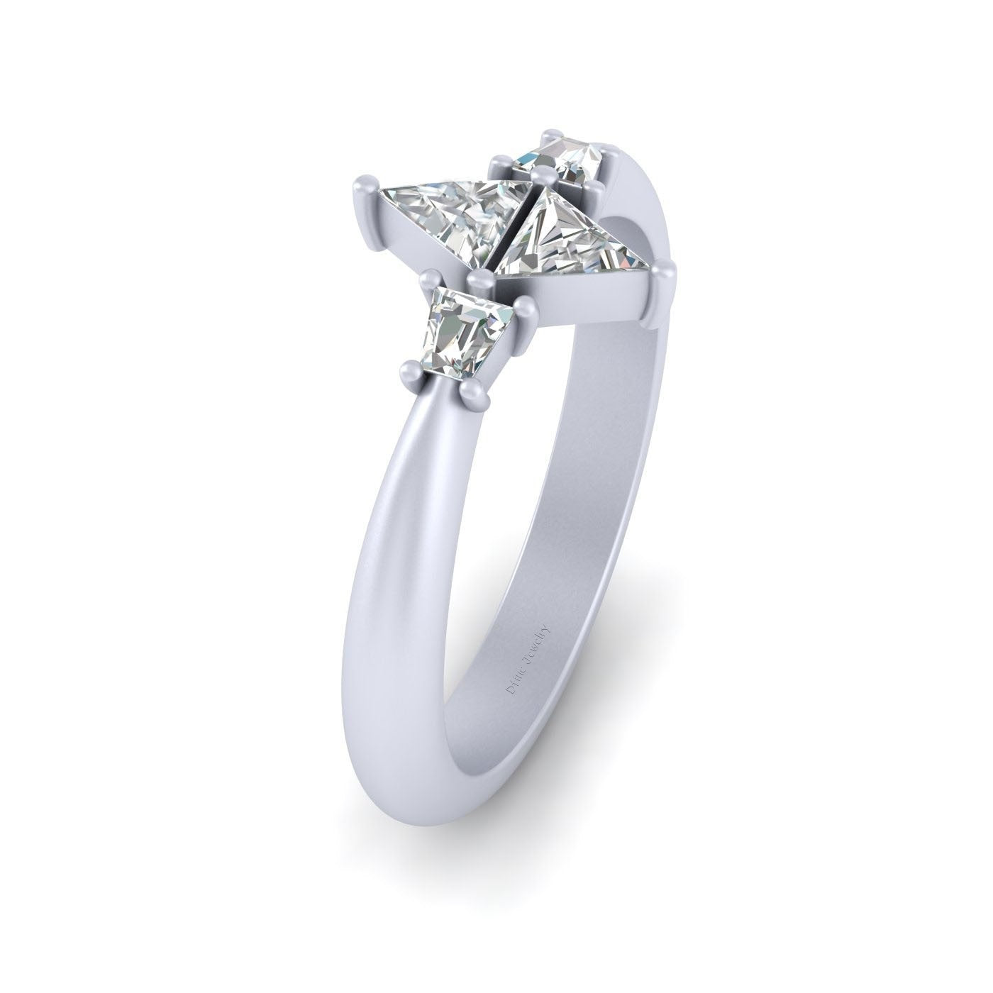 Tapered Diamond Promise Ring