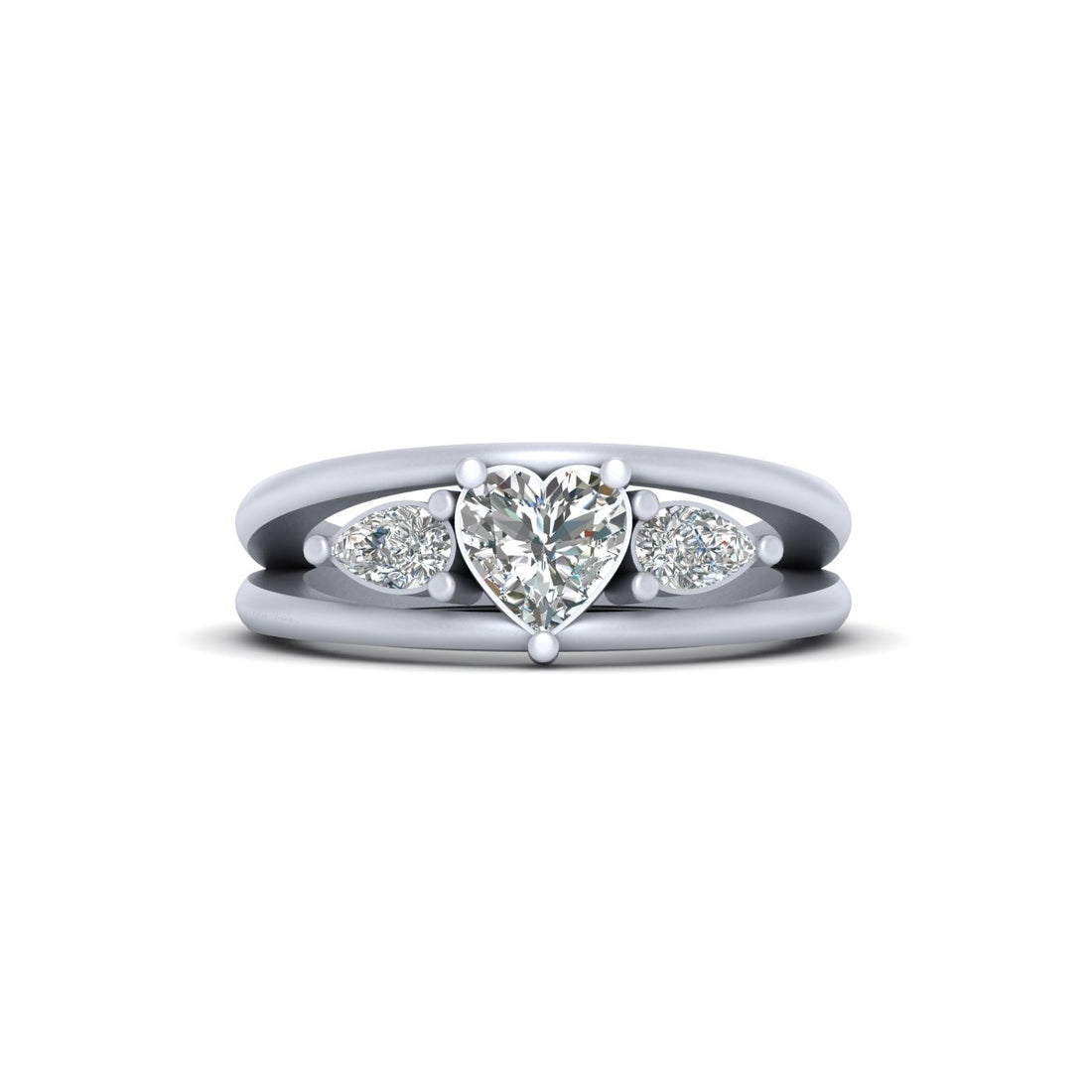 Heart Shape Diamond Promise Ring