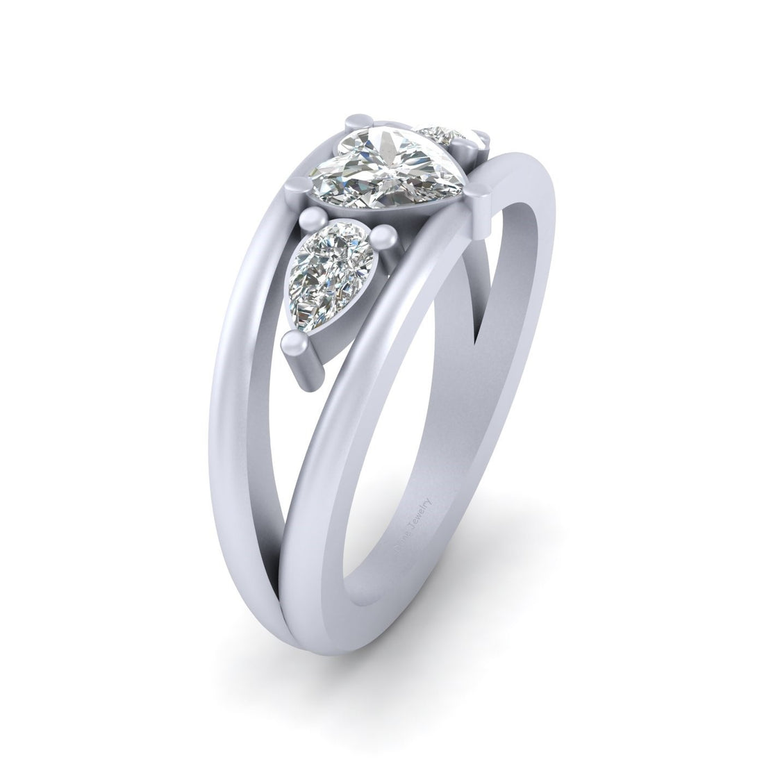 Heart Shape Diamond Promise Ring