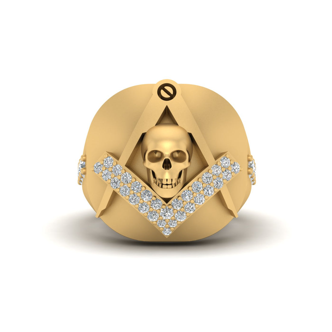 MASONIC SKULL WEDDING RING