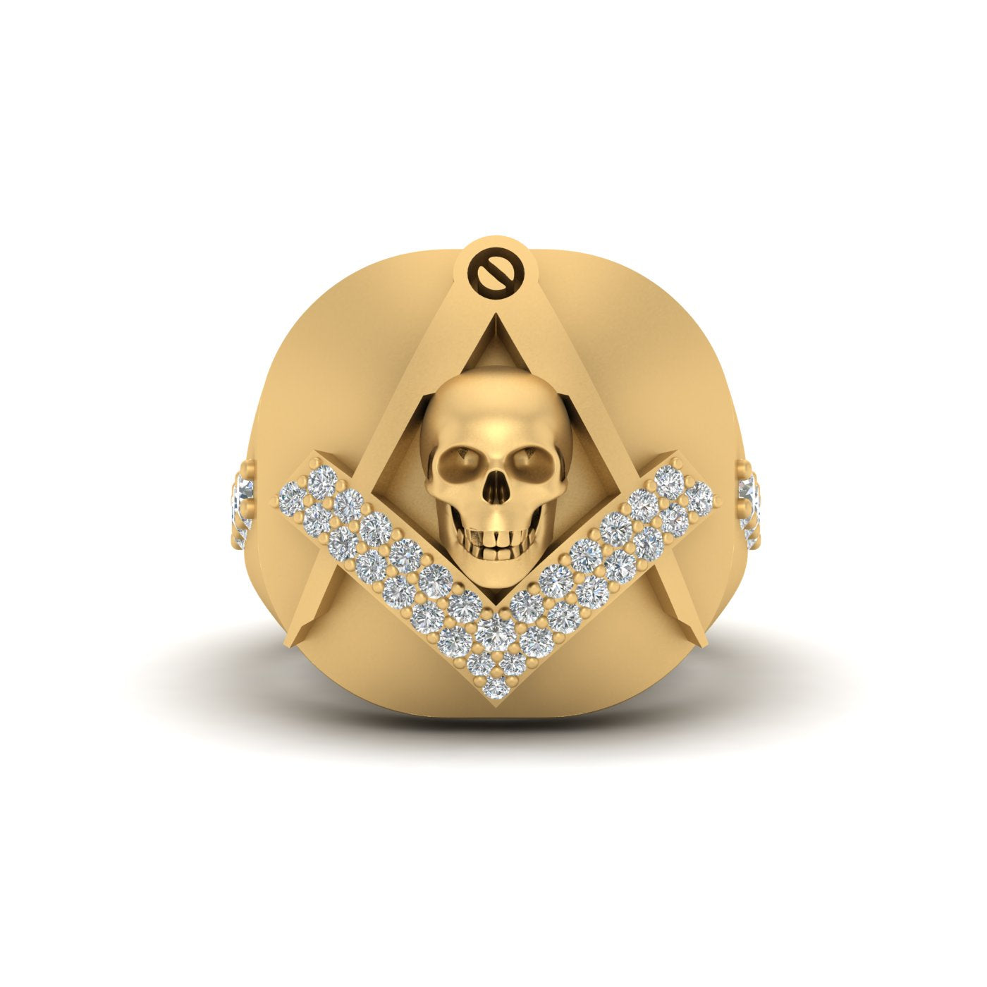 MASONIC SKULL WEDDING RING